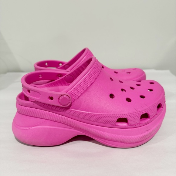 CROCS Classic Crush Clog Pink Platform Size 7 - Picture 4 of 16